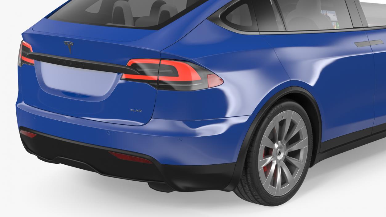 3D Tesla Model X Plaid Rigged