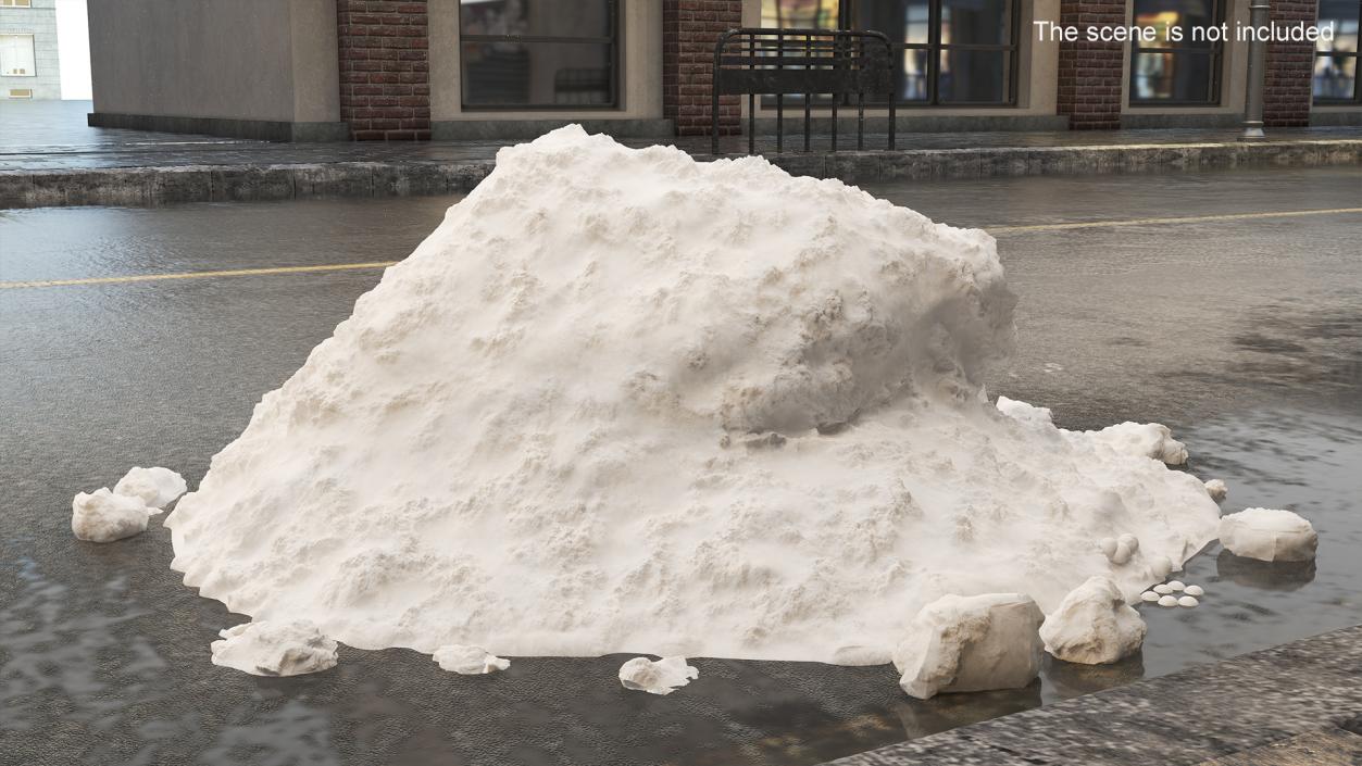 3D Winter Snow Pile