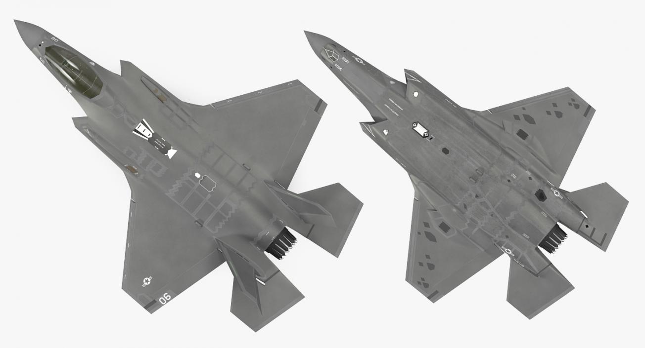 3D model Stealth Multirole Fighter F 35 Lightning II Rigged