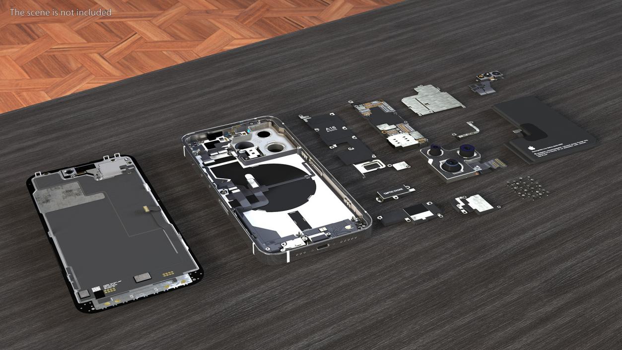 iPhone 14 Pro Fully Disassembled 3D