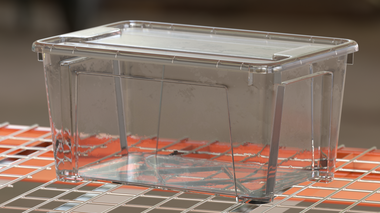 Transparent Plastic Containers with Lids Set 3D model