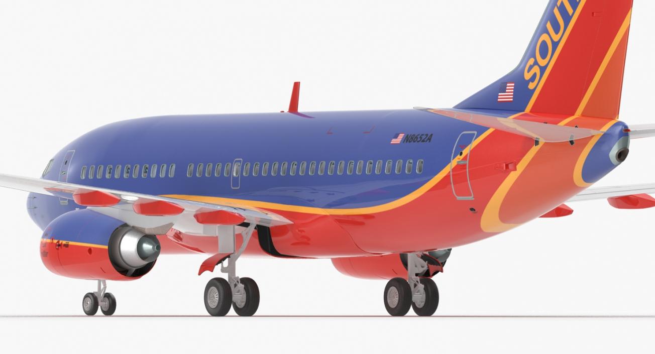 Boeing 737-700 with Interior Southwest Airlines 3D
