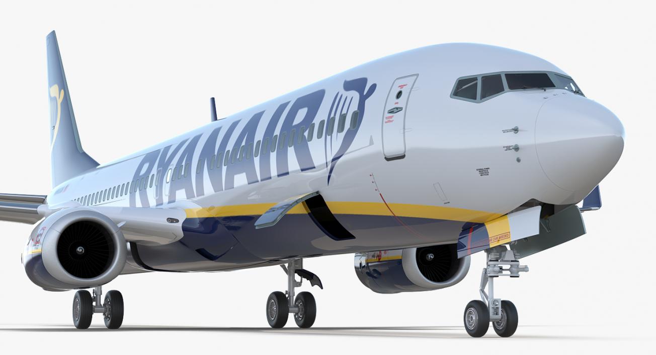 3D Boeing 737-900 ER Ryanair with Cabin