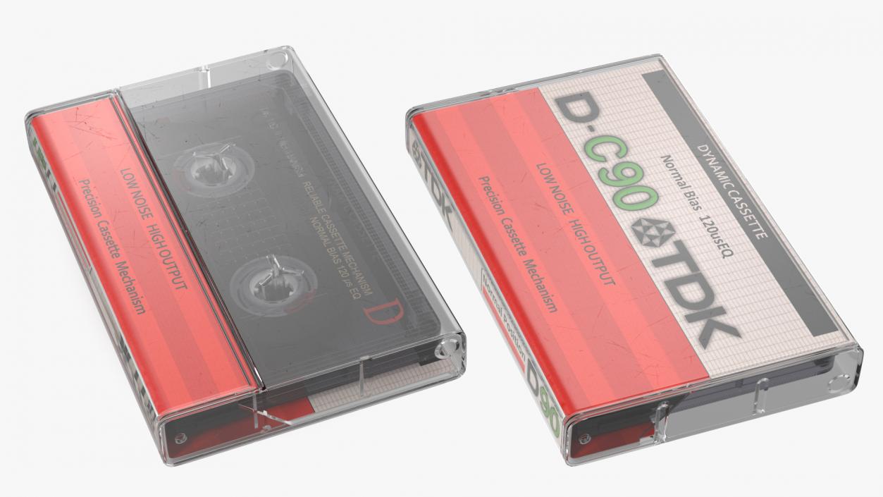 3D model TDK D90 Cassette Tape with Box