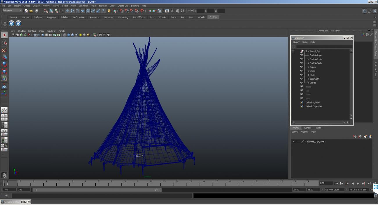 3D Traditional Tipi