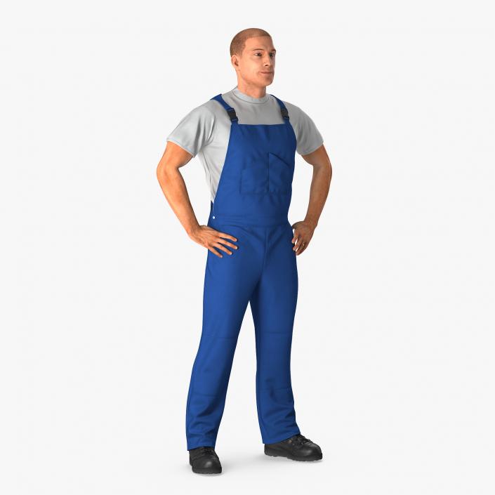 3D Construction Worker Standing Pose model