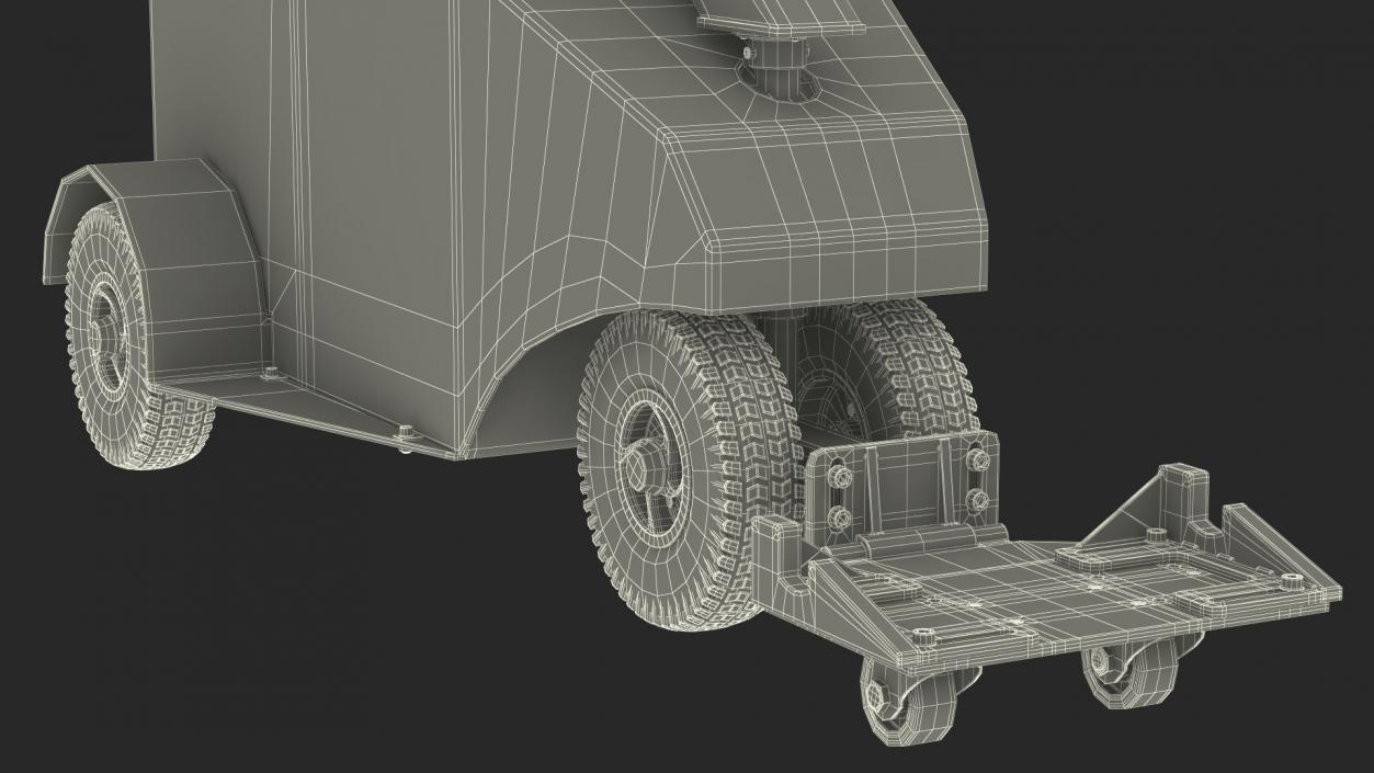 Grey Electric Tow Trolley Pusher 3D