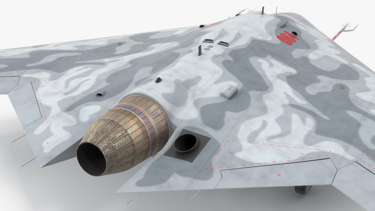 3D model Russian Heavy Strike Unmanned Bomber S-70 Okhotnik