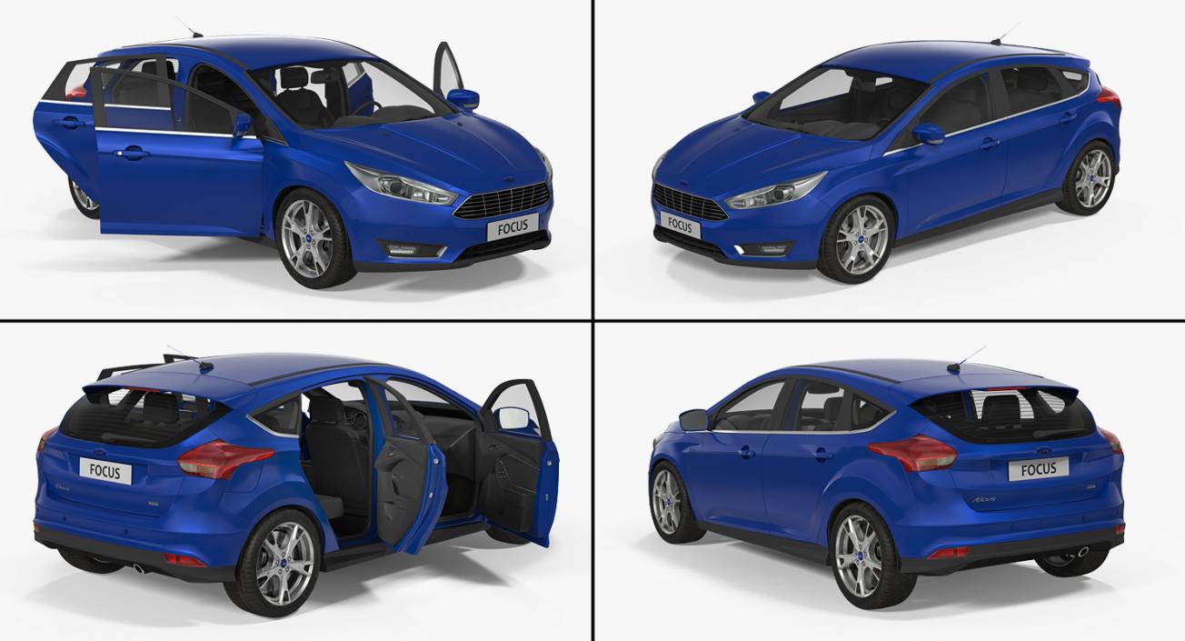 3D model Ford Focus Hatchback 2015