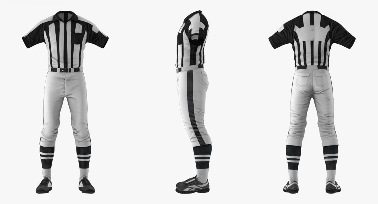 3D American Football Referee Uniform model