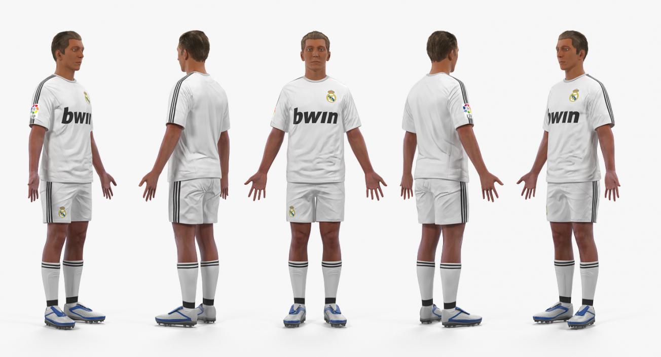 3D Soccer or Football Player Real Madrid Rigged 2