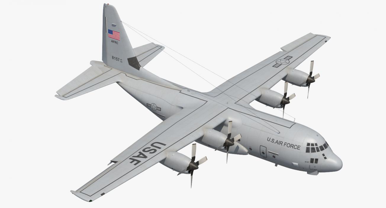 Lockheed C-130 Hercules US Military Transport Aircraft 3D model