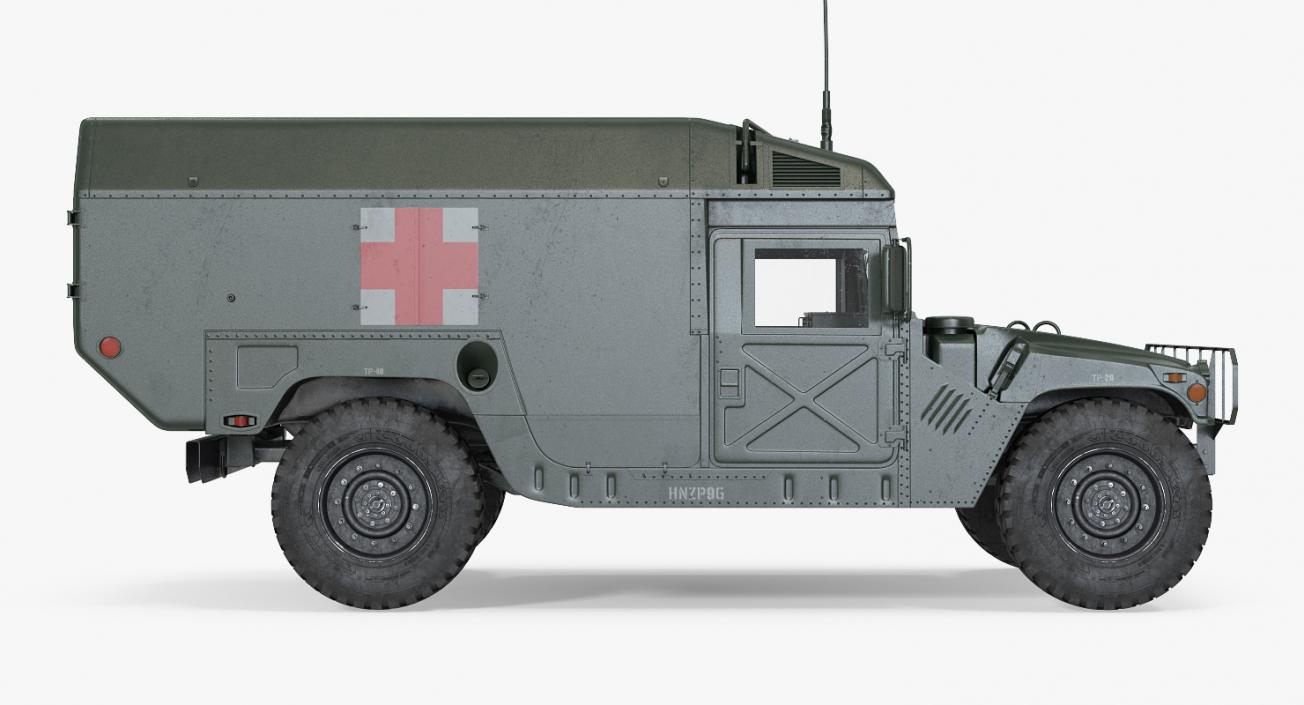 3D Ambulance Military Car HMMWV m996 model