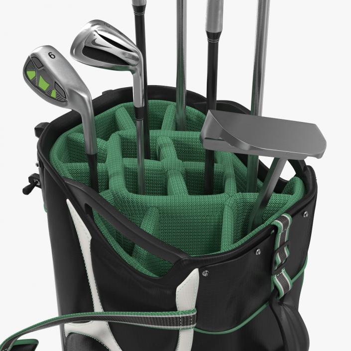 Golf Bag with Clubs 3D model