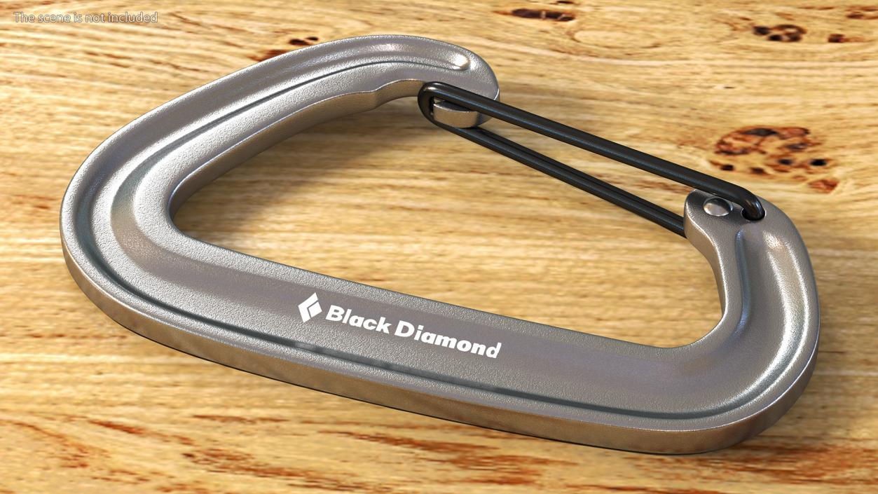 Black Diamond MiniWire Carabiner Closed Grey 3D model