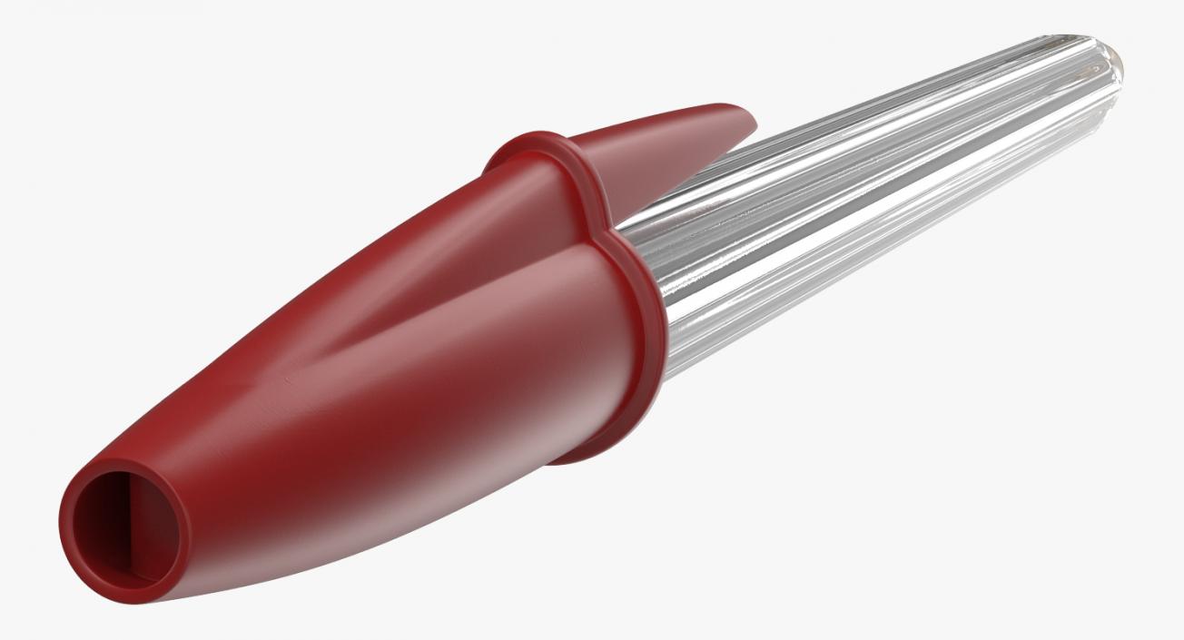 3D Transparent Pen Red Ink model