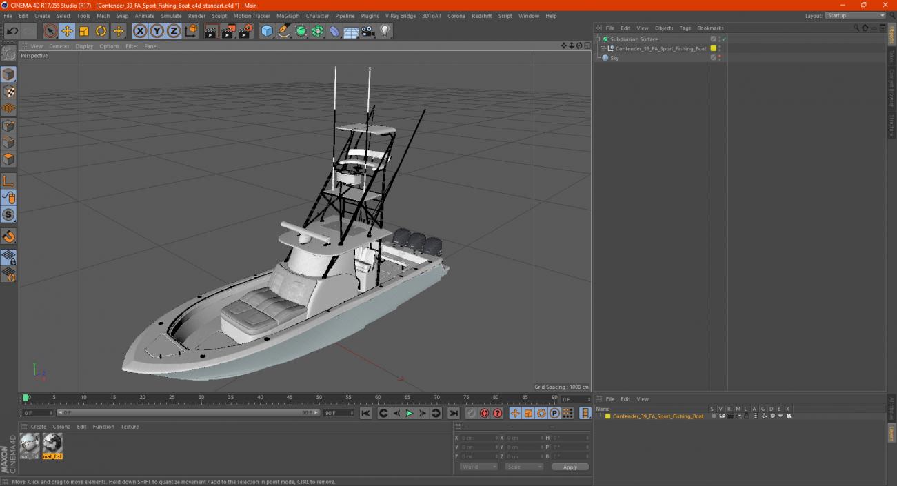 Contender 39 FA Sport Fishing Boat 3D model
