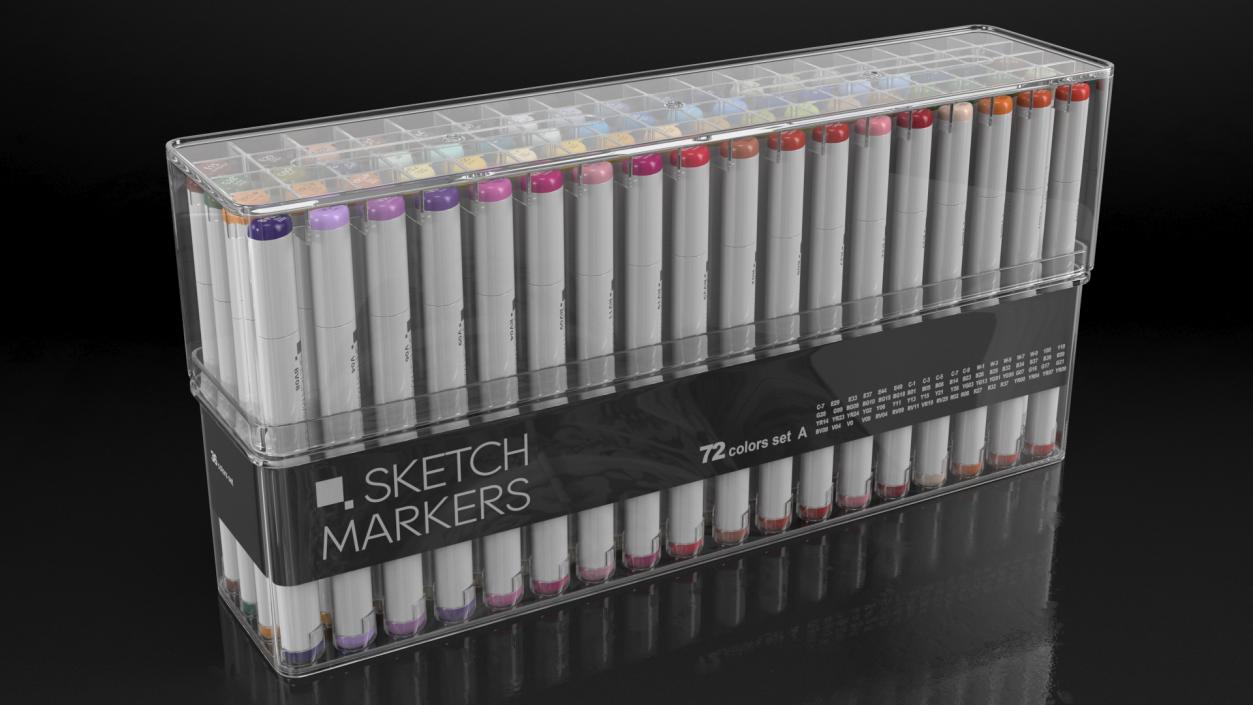 Generic Sketch Marker 72 Pack 3D model