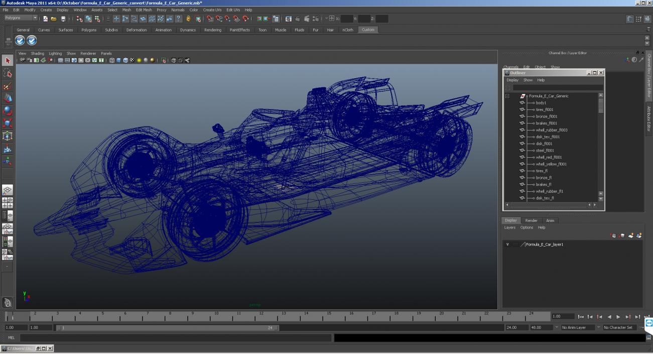 3D Audi Formula E Car model