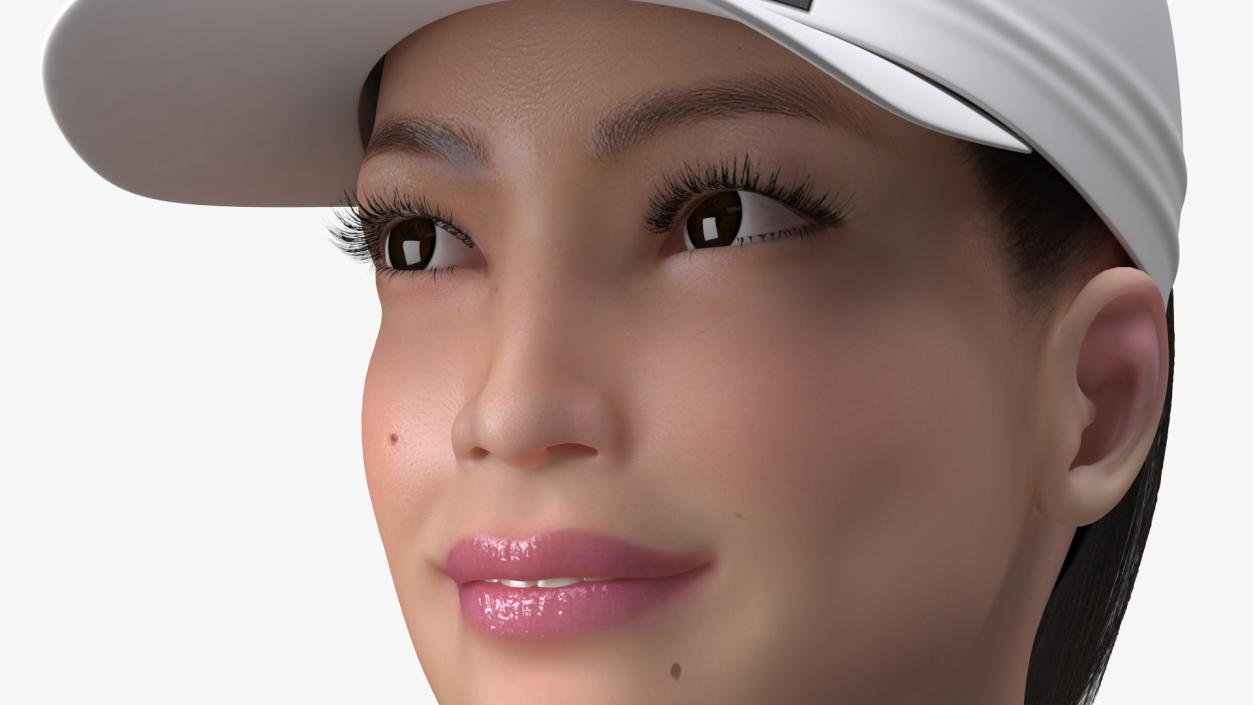 Asian Woman in Sportswear Rigged 3D