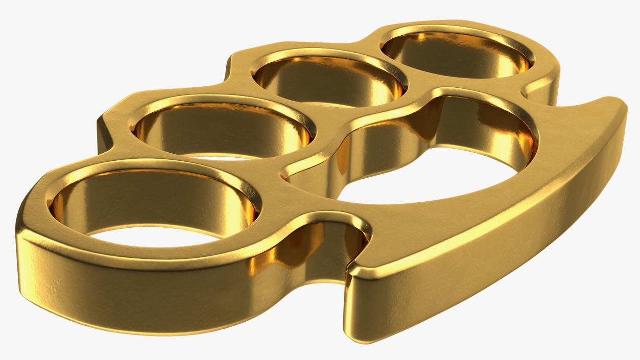 3D Golden Brass Knuckles