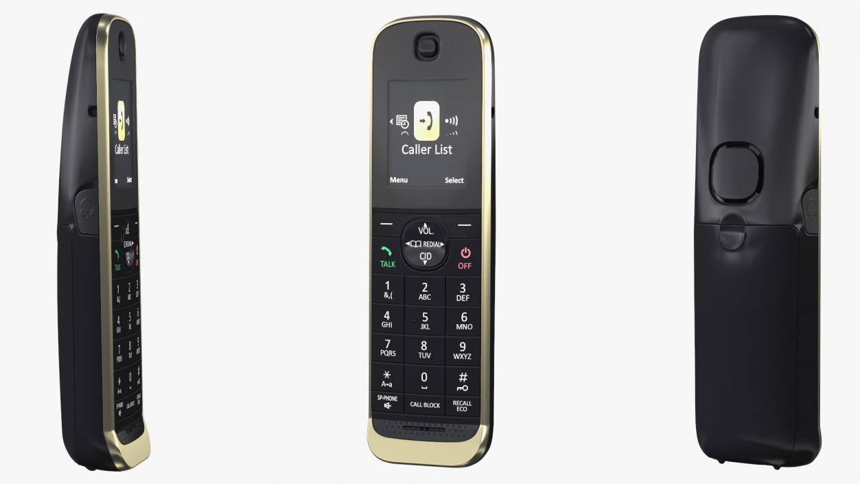 Cordless DECT Phone with Answering Machine 3D