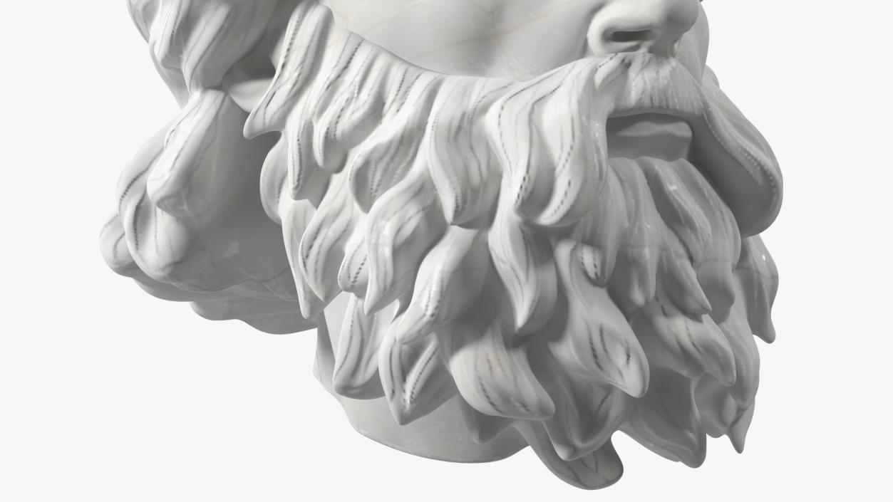3D model Poseidon Head Marble
