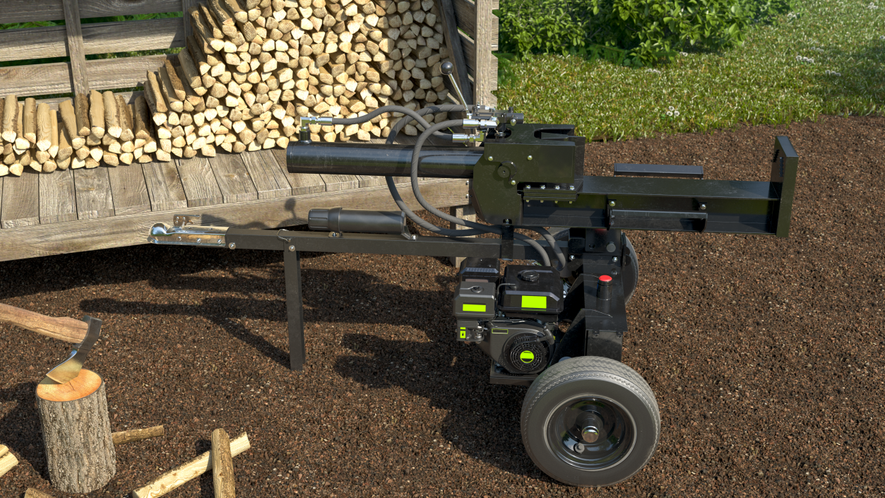 Hydraulic Log Splitter 3D