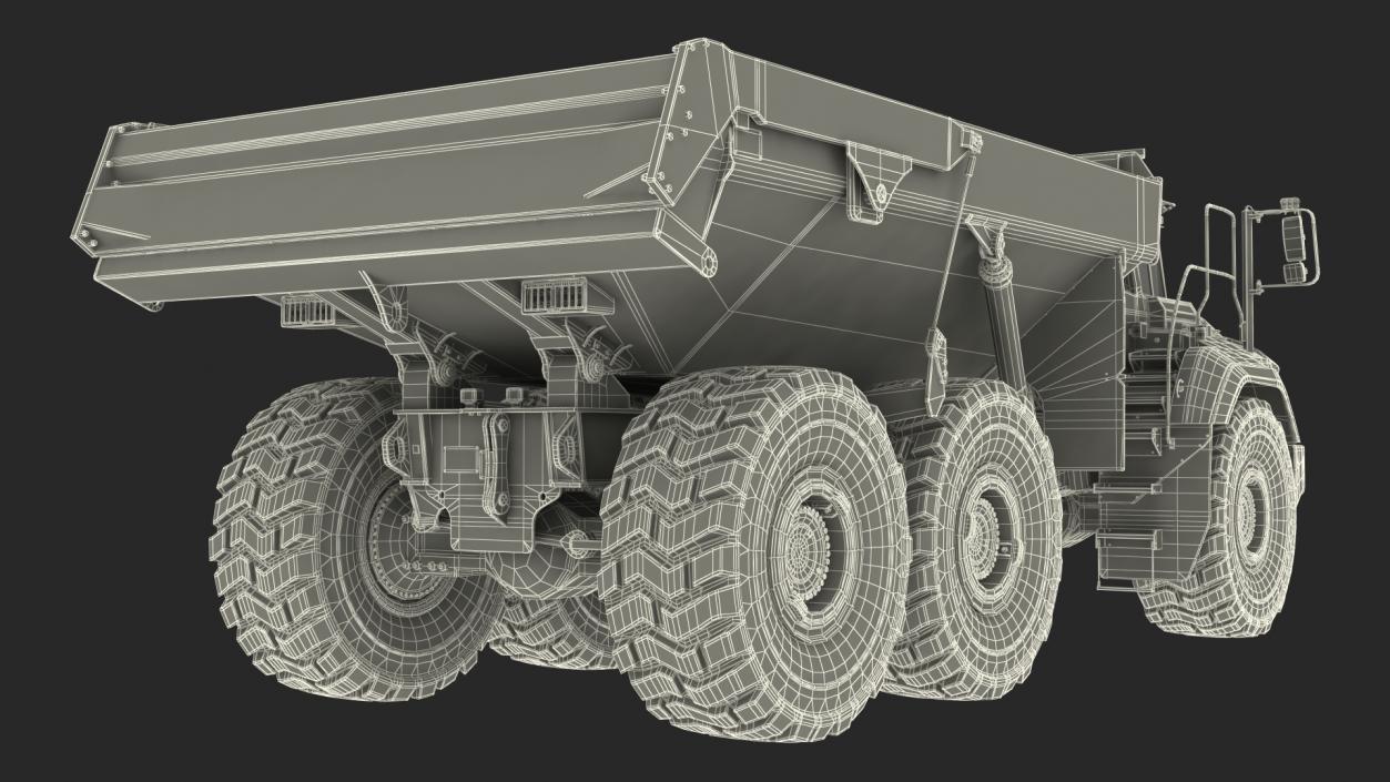 Articulated Dump Truck Rigged 3D model