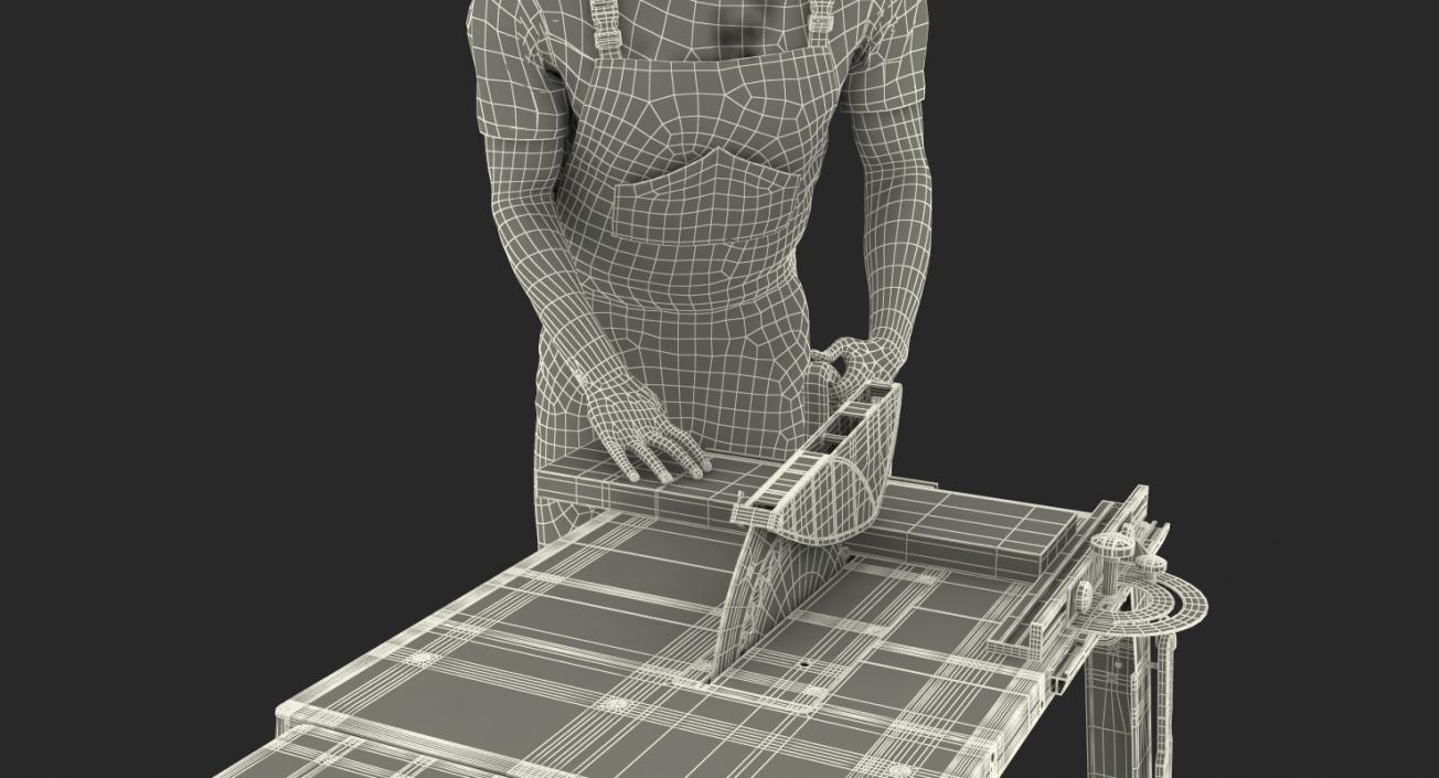 3D Workman with Circular Saw Generic model