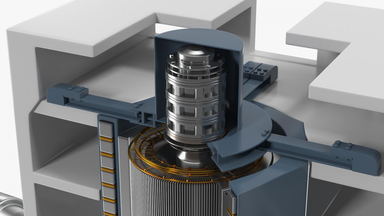 3D GE Variable Speed Hydro Generator model