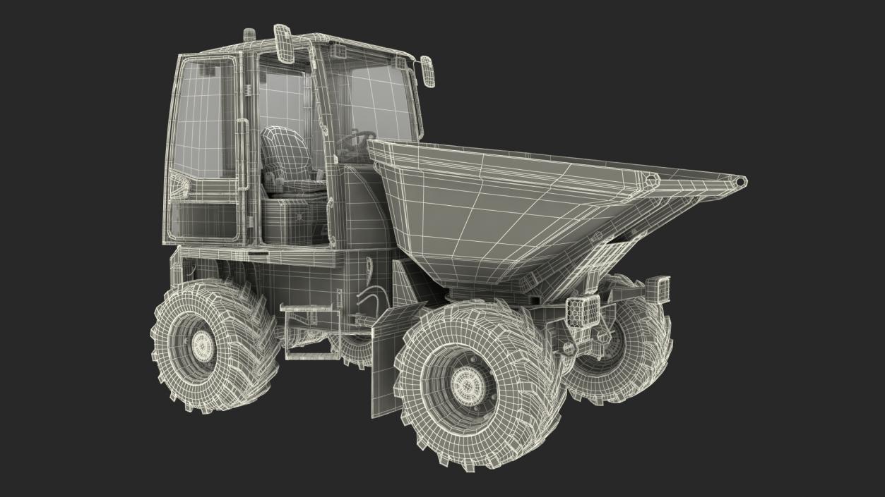 Cabbed Dumper Generic Dirty Rigged 3D model