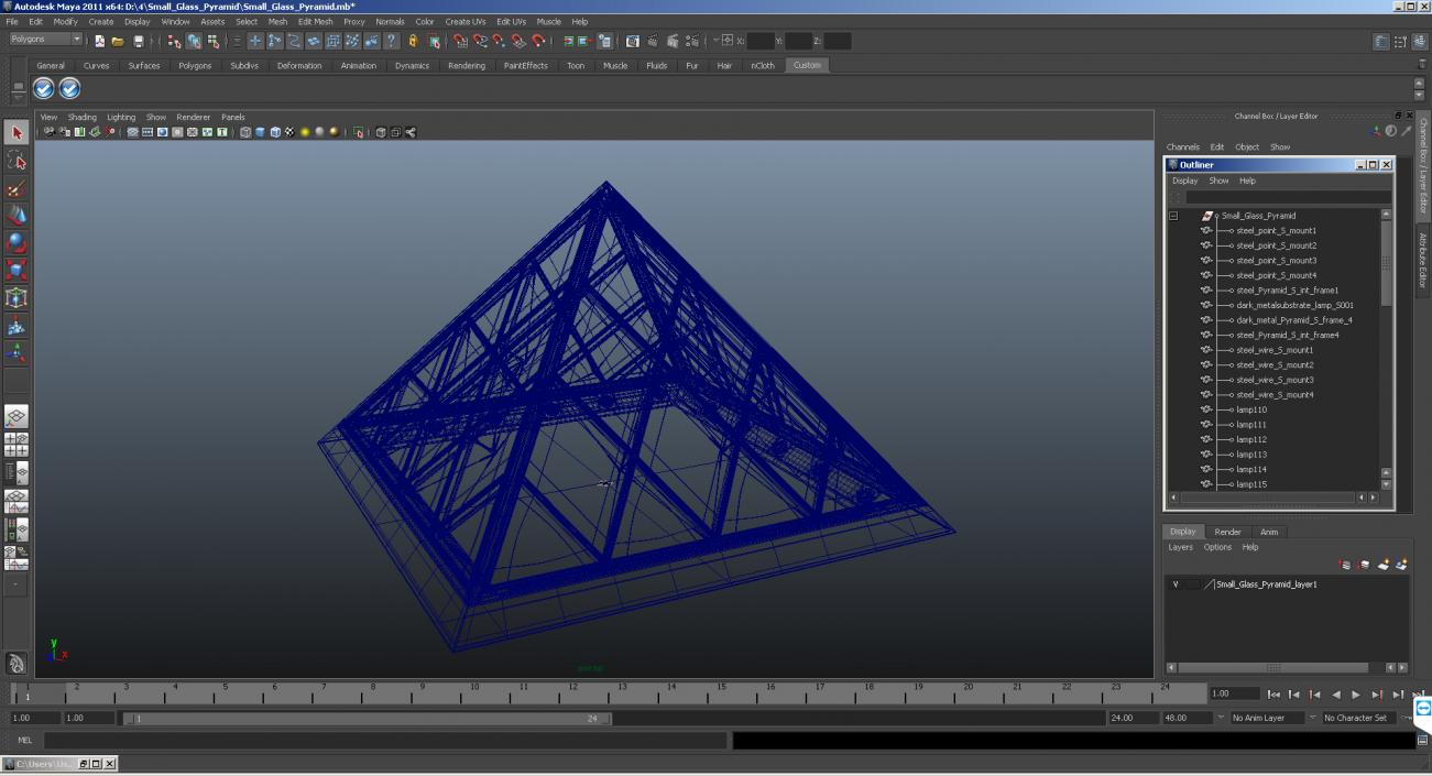 Small Glass Pyramid 3D model
