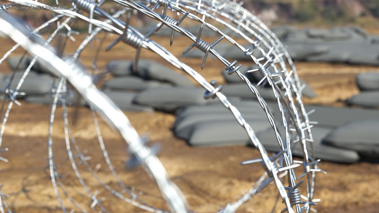 Razor Wire Obstacle 3D model