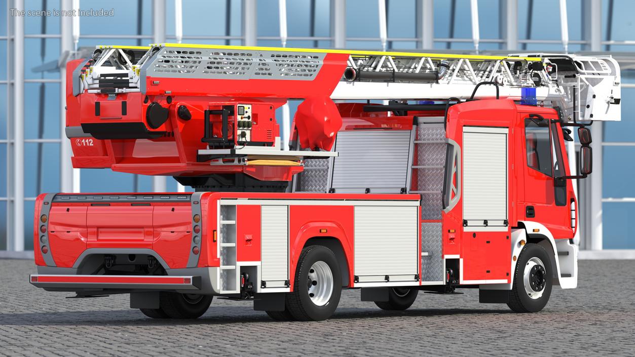 3D model Firefighting Truck with Ladder