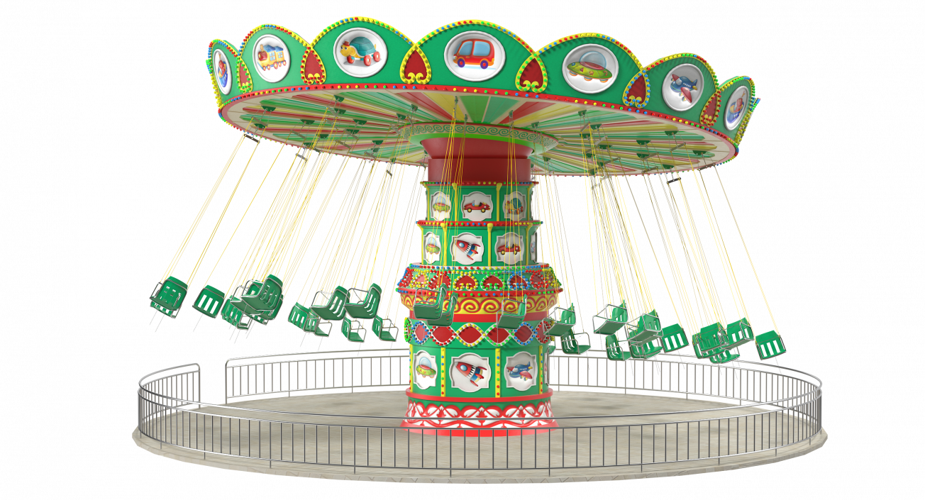 Carnival Swing Ride 3D model