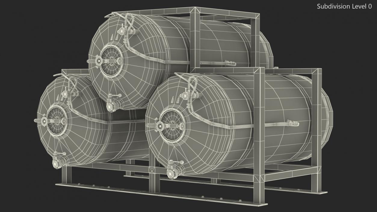 Beer Storage Tank System 3D model