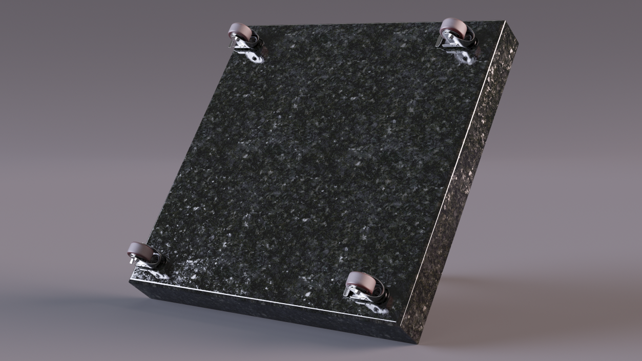 3D model Wheeled Dark Granite Base