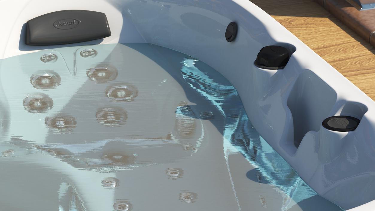 3D Jacuzzi J475 Spa Hot Tub White with Water