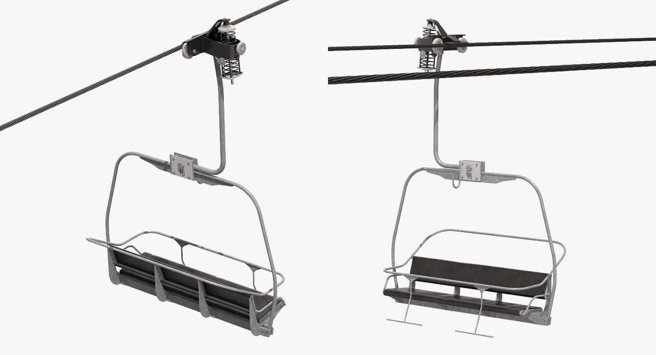 3D model Aerial Ski Lift