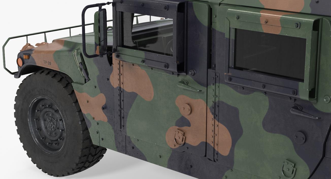 Humvee M1151 Enhanced Armament Carrier Simple Interior Camo 3D model