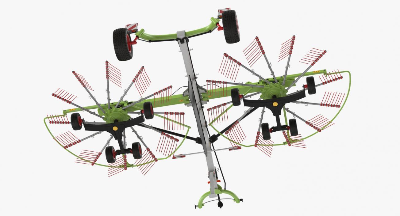 3D Twin Rotor Hay Rake Claas Liner 2700 Rigged model