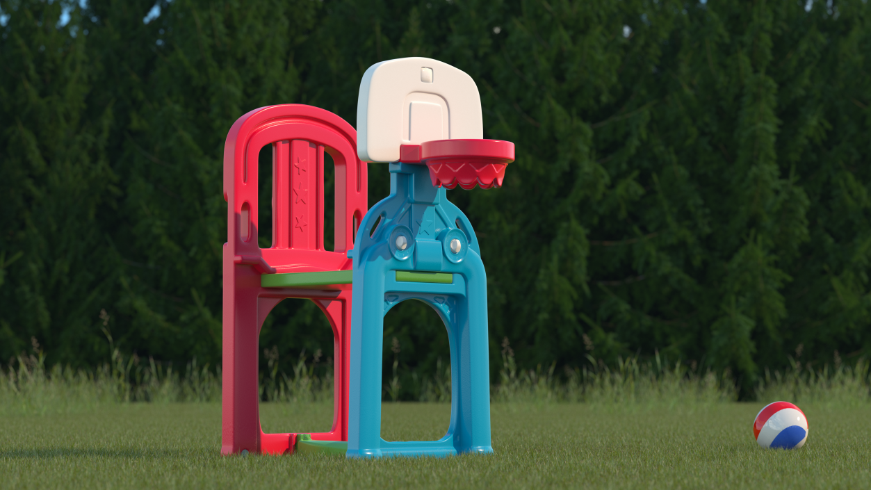 3D Kids Plastic Basketball Hoop model