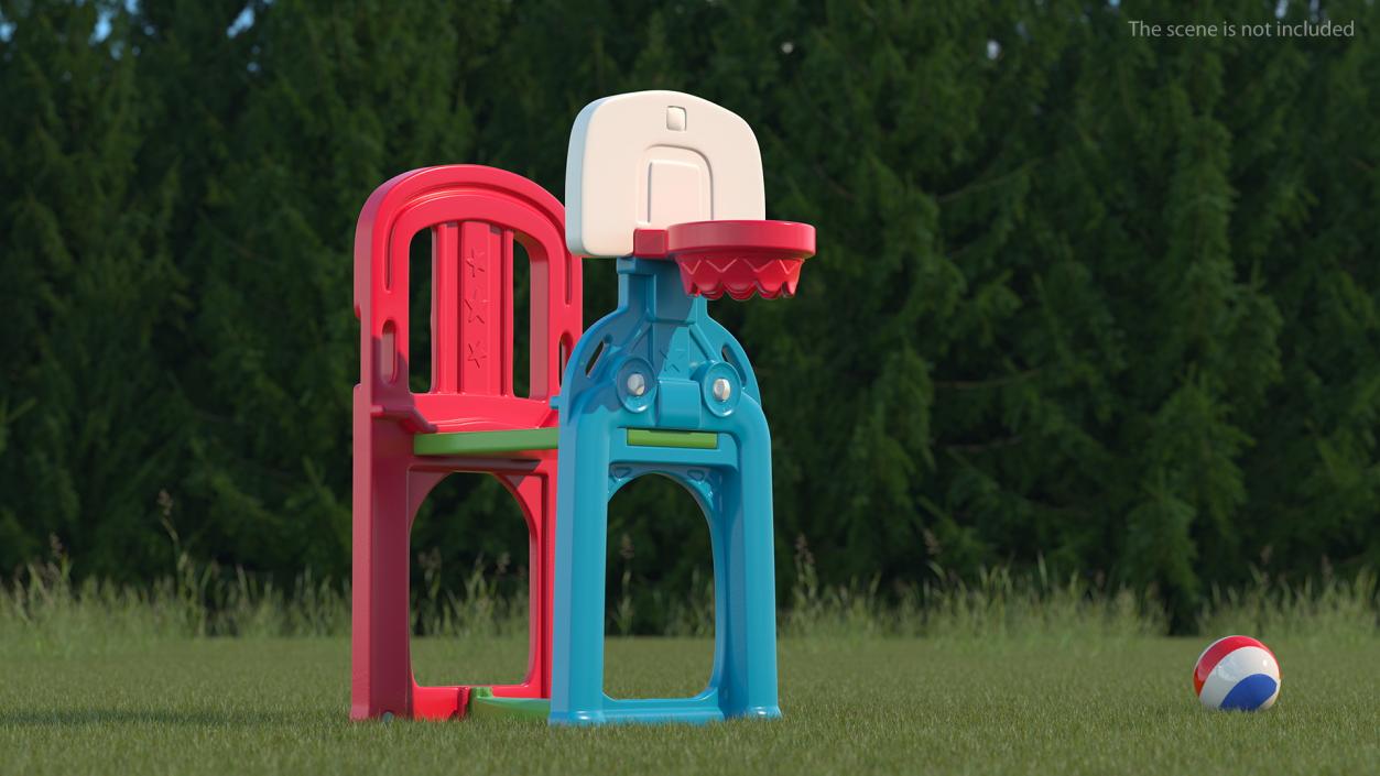 3D Kids Plastic Basketball Hoop model
