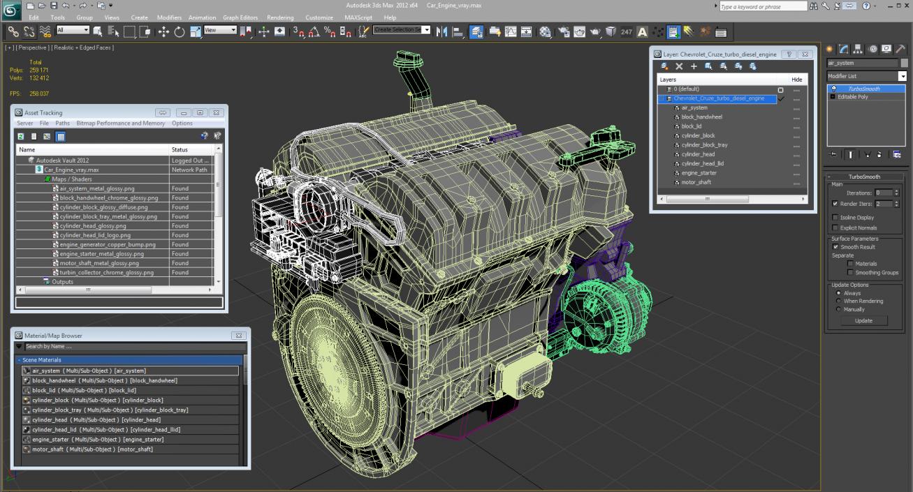 3D model Car Engine