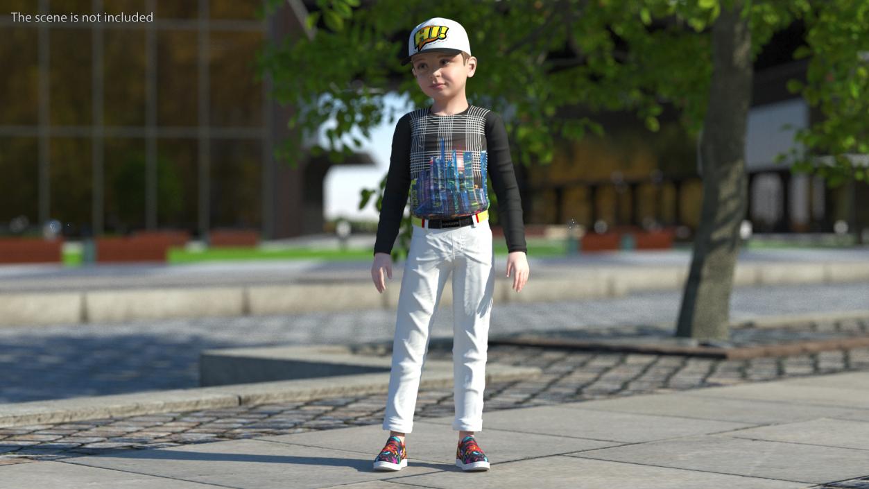 Child Boy Street Style Rigged 3D model