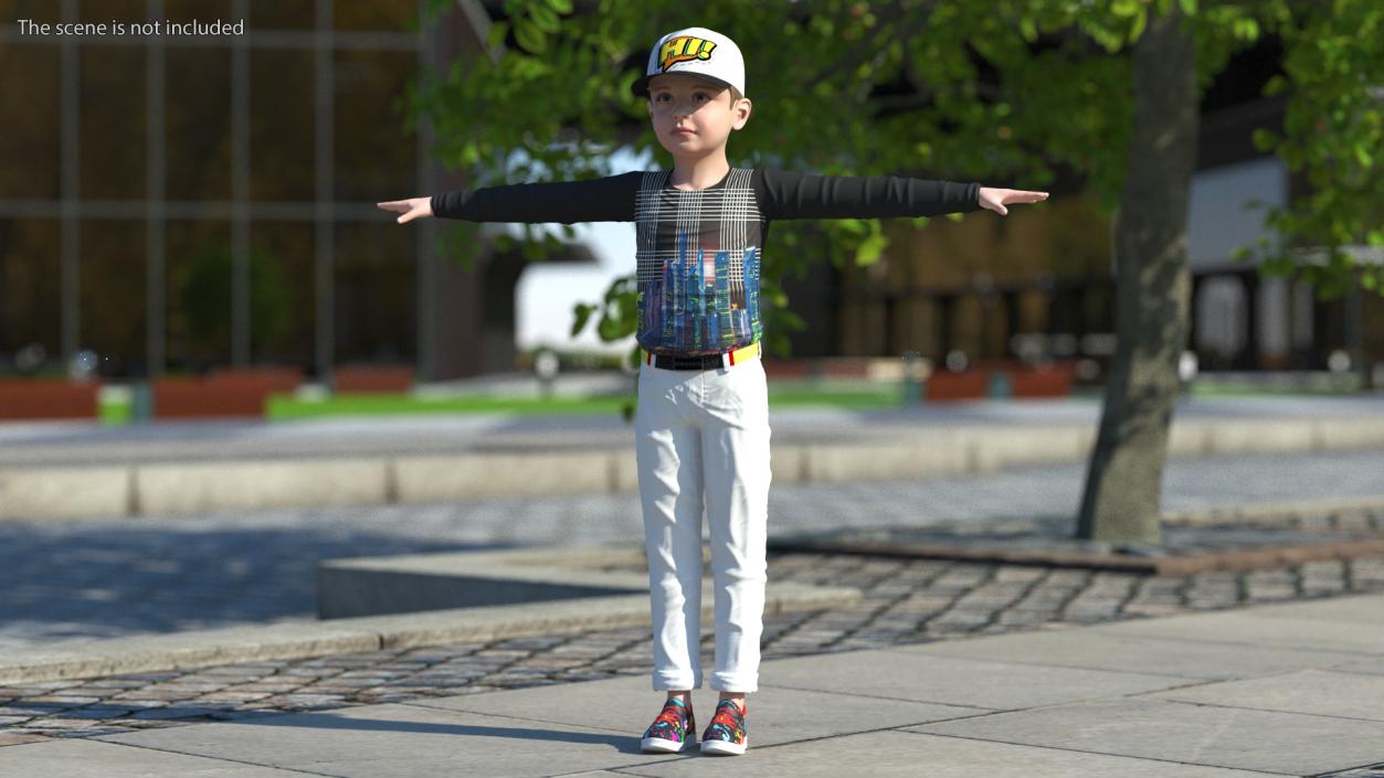 Child Boy Street Style Rigged 3D model