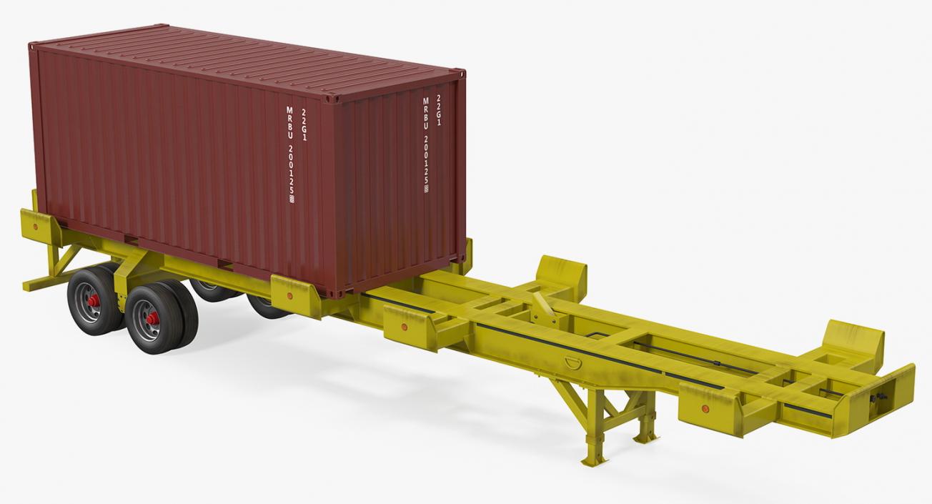 3D Trailer with 20ft ISO Container