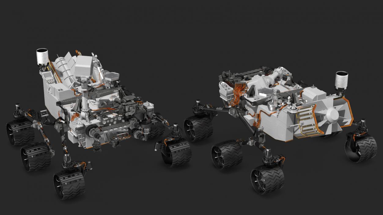 Curiosity Mars Rover Rigged 3D