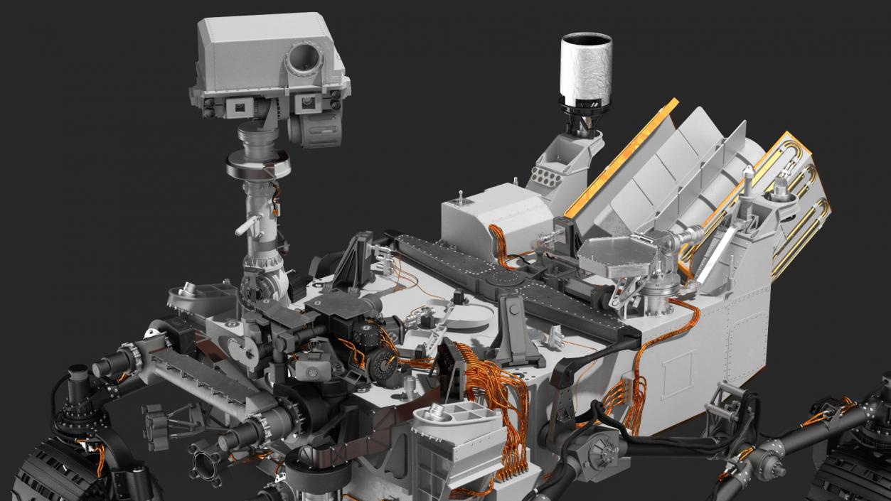 Curiosity Mars Rover Rigged 3D
